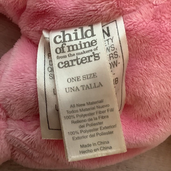 Carter's Child Of Mine Bear Stuffed Plush Animal Pink Thank Heaven For Babies - Picture 5 of 6